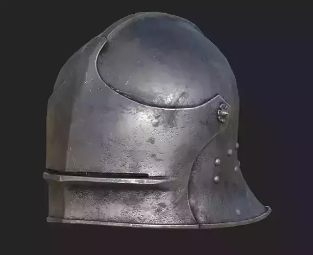 Medieval Helm Armor Low Poly PBR