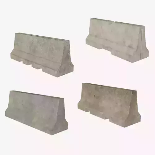 Concrete Barriers Jersey Series ConcreteWallArea G0 N1-4 