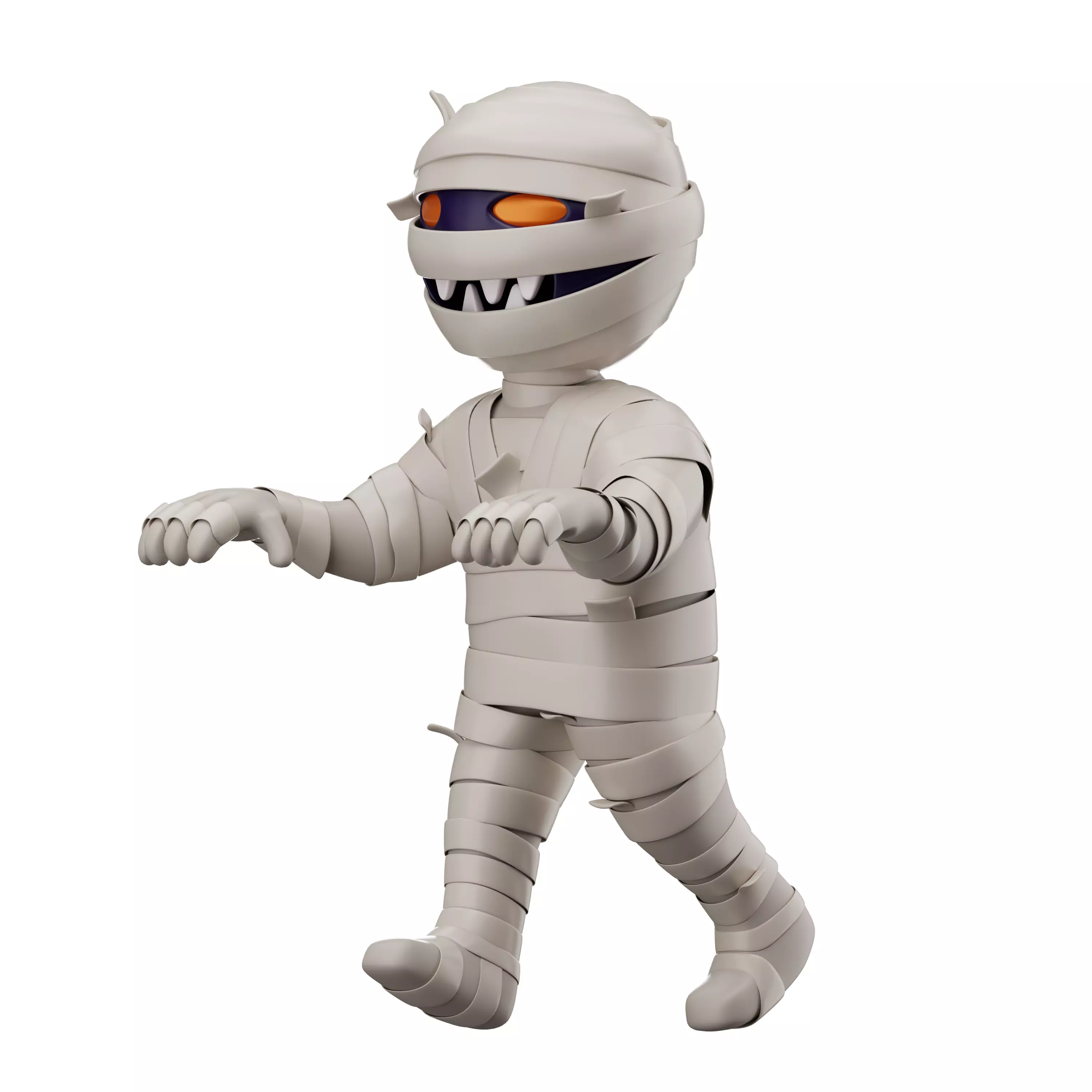 Halloween Cartoon 3D Pack Low Poly Stylized Characters and Props Low-poly 3D model_17