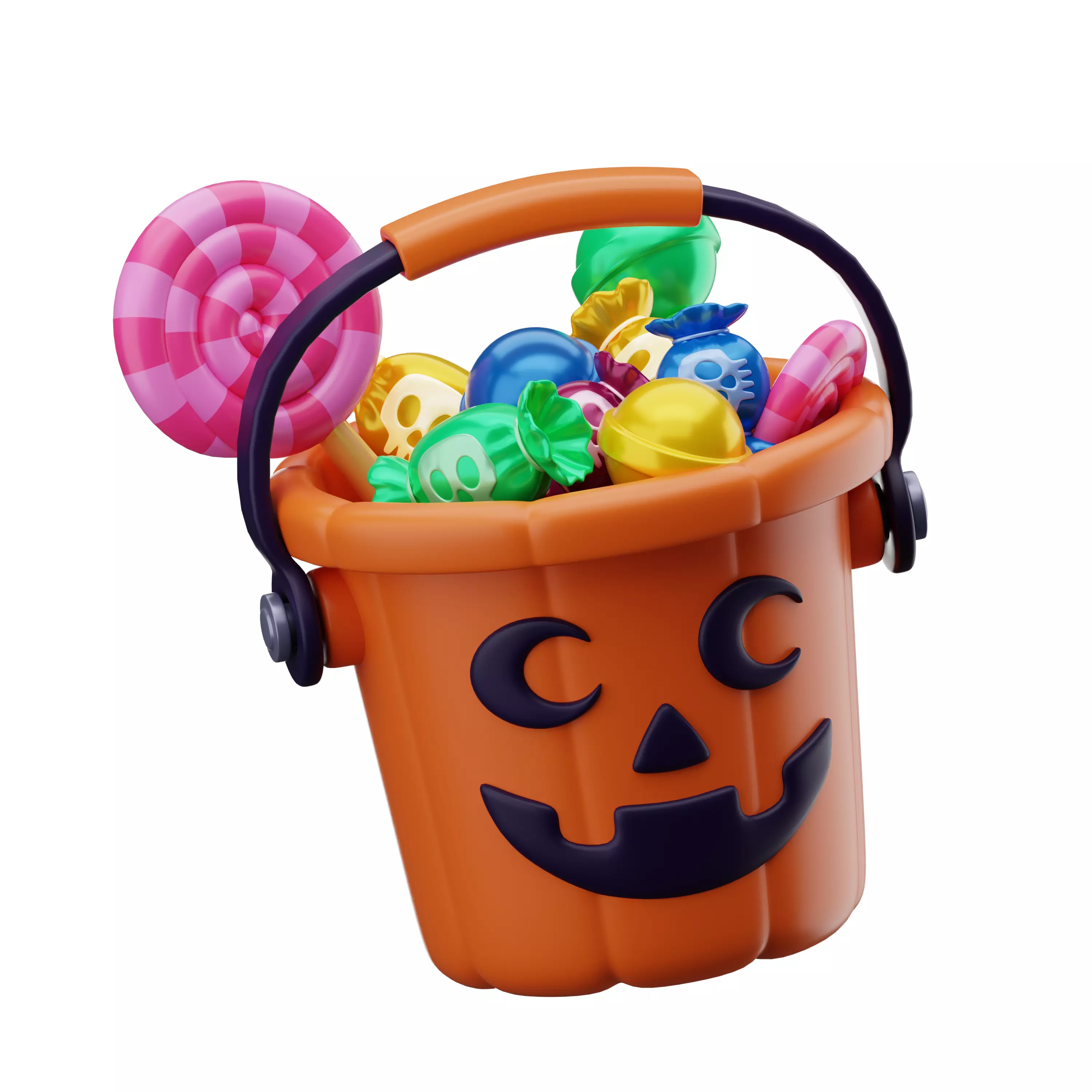 Halloween Cartoon 3D Pack Low Poly Stylized Characters and Props Low-poly 3D model_2