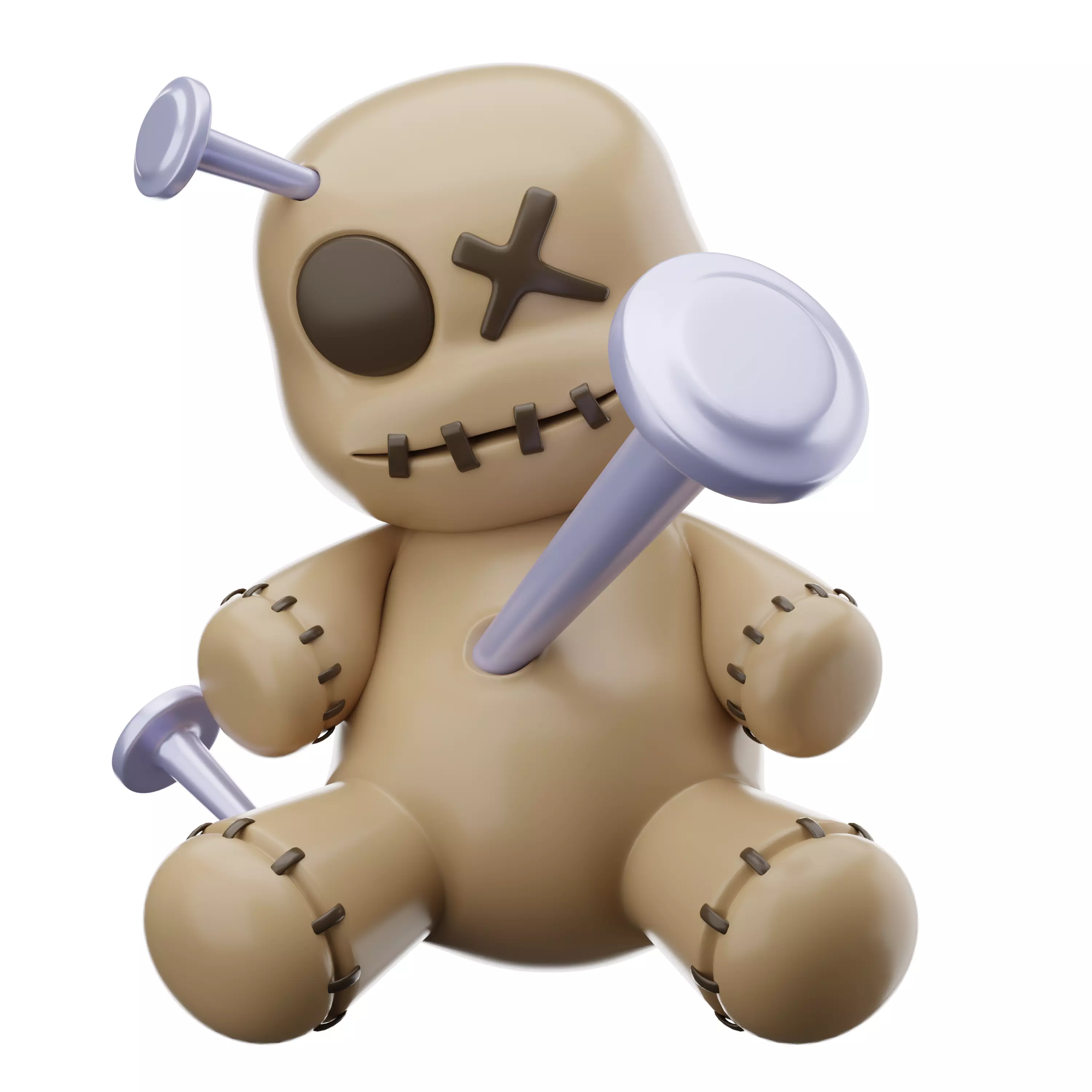 Halloween Cartoon 3D Pack Low Poly Stylized Characters and Props Low-poly 3D model_23