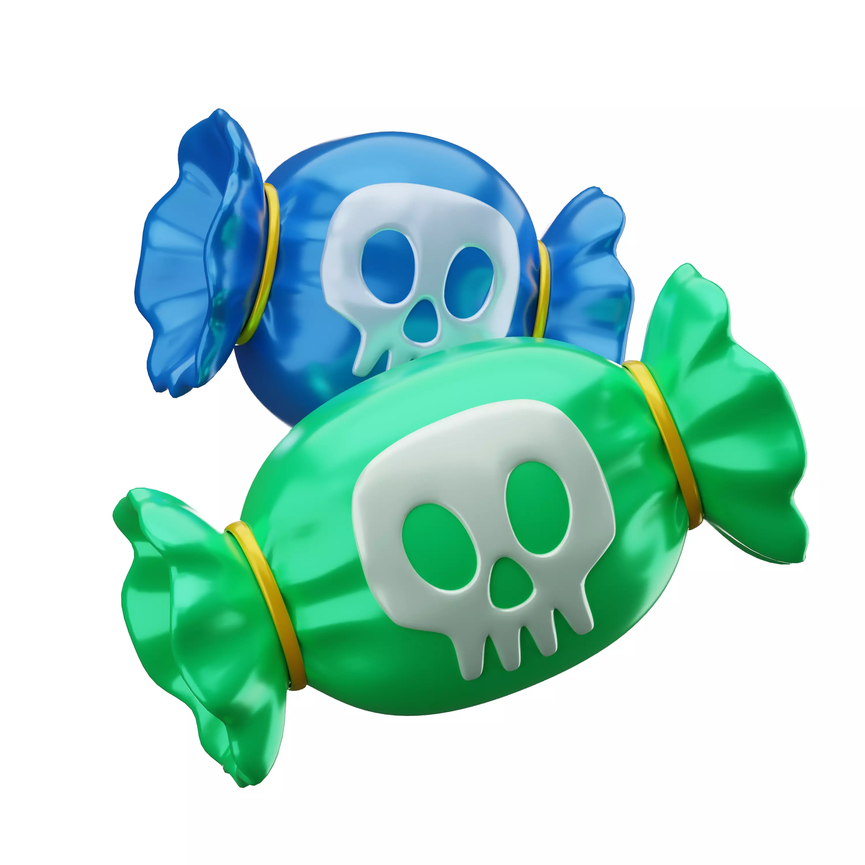 Halloween Cartoon 3D Pack Low Poly Stylized Characters and Props Low-poly 3D model_3