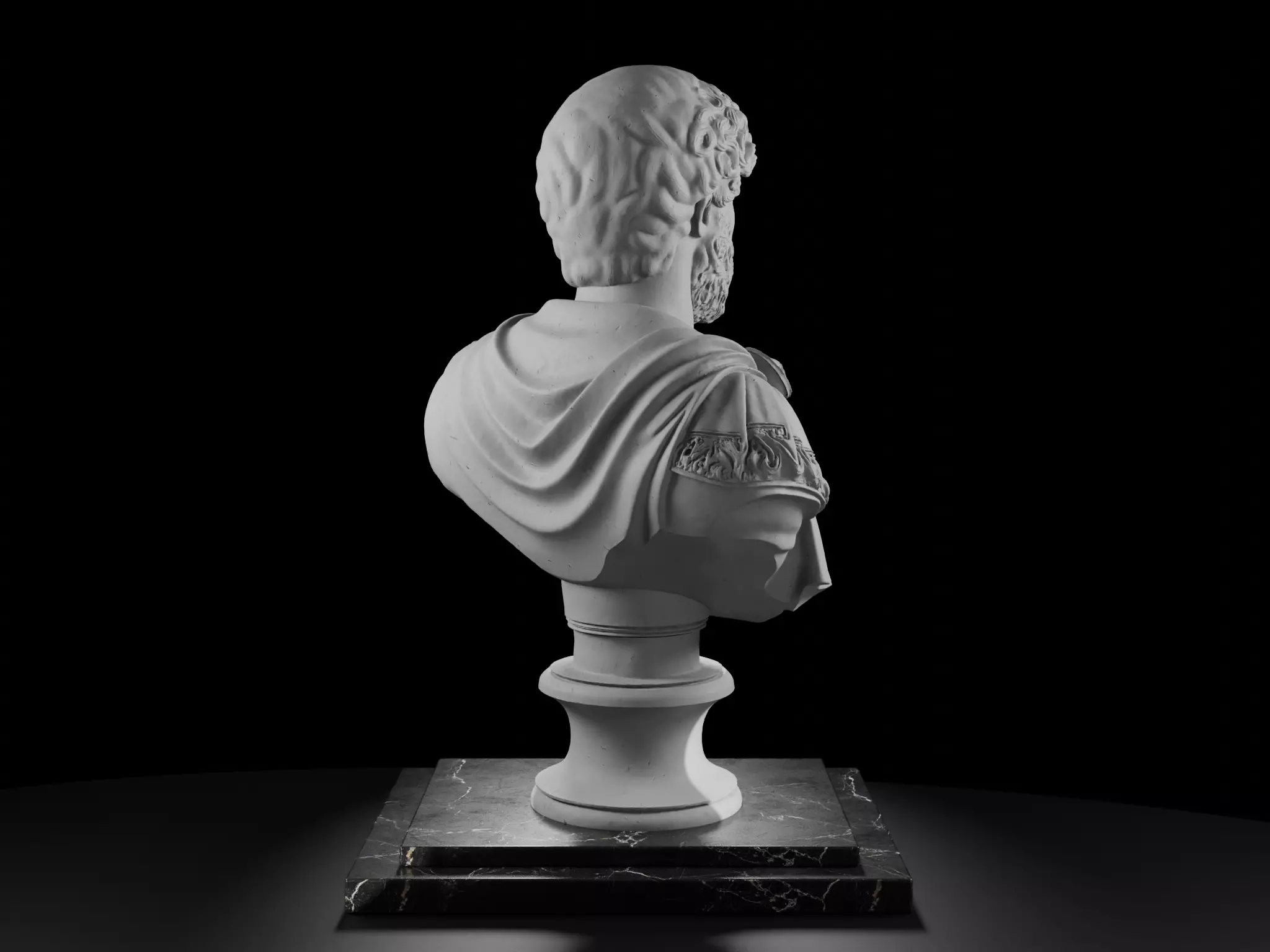 Roman Emperor Antoninus Pius Bust AD 140 3D Model Printable 3D model_3