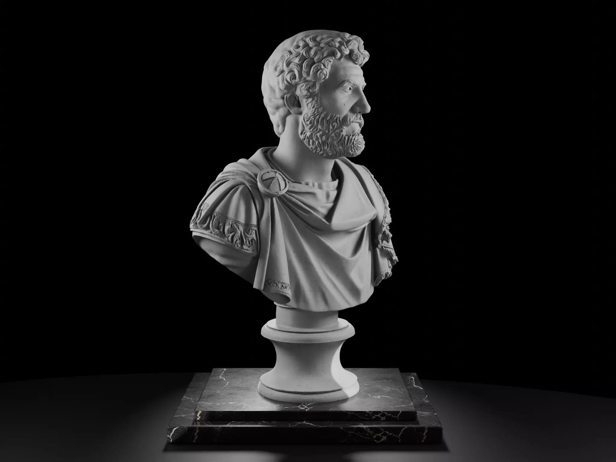 Roman Emperor Antoninus Pius Bust AD 140 3D Model Printable 3D model_1
