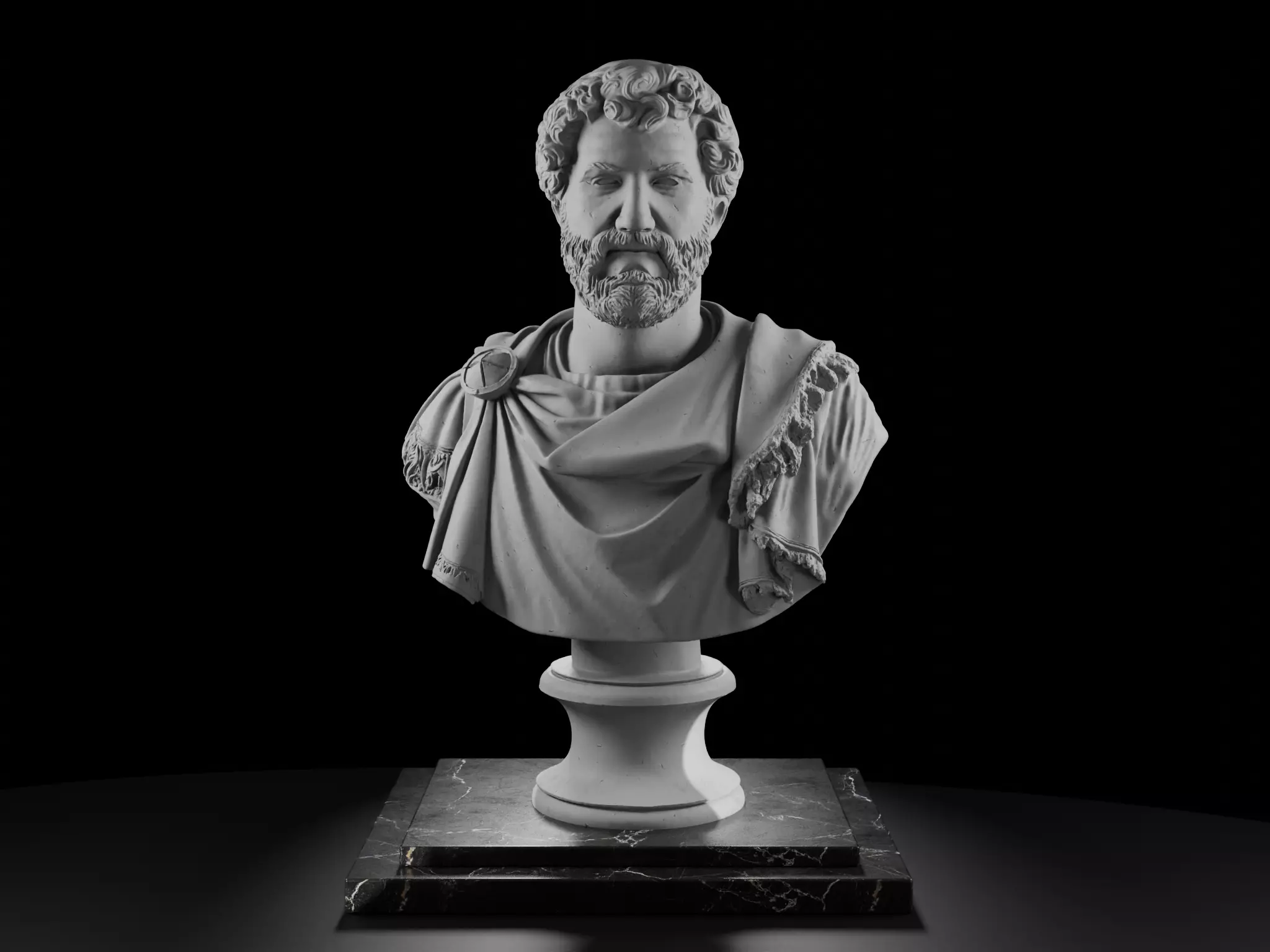 Roman Emperor Antoninus Pius Bust AD 140 3D Model Printable 3D model_0