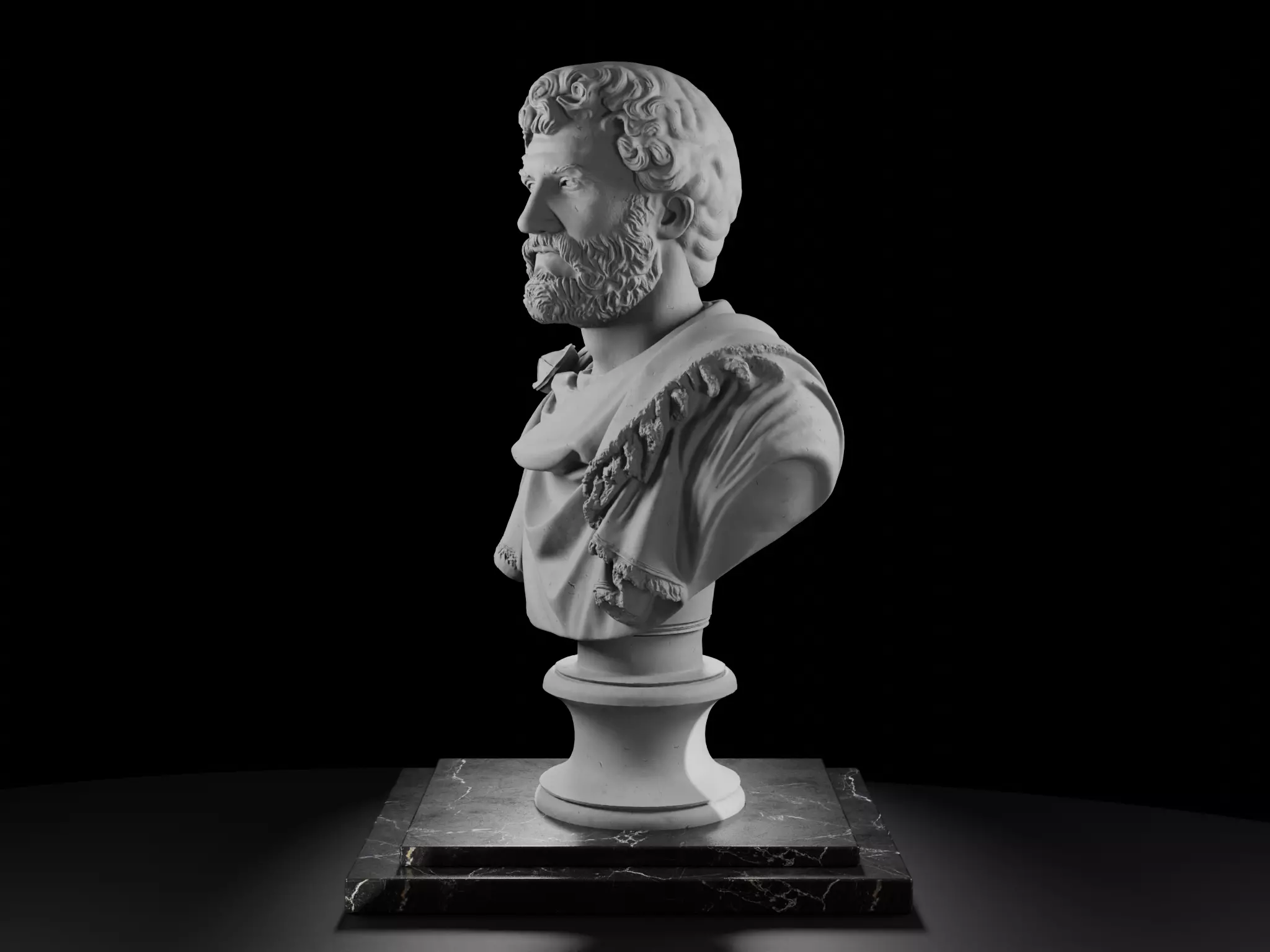 Roman Emperor Antoninus Pius Bust AD 140 3D Model Printable 3D model_2