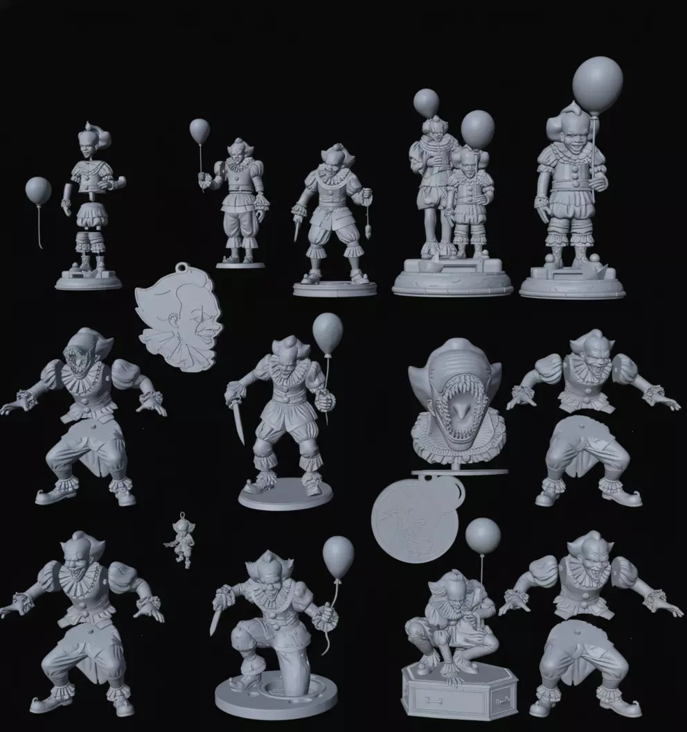 Pennywise The Complete Horror Megapack 3D print model_8
