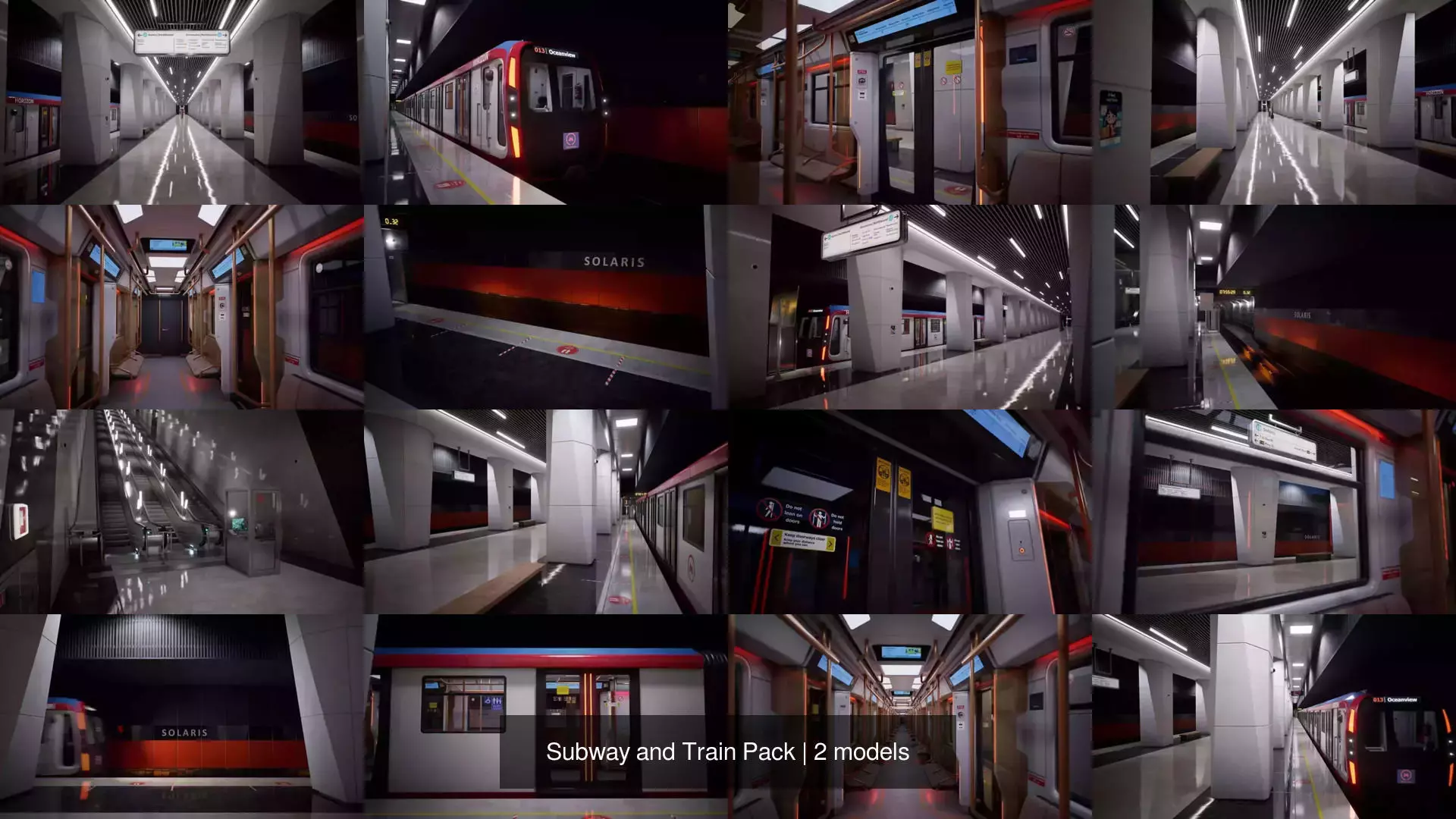 Subway and Train Pack 3D Model Collection_5