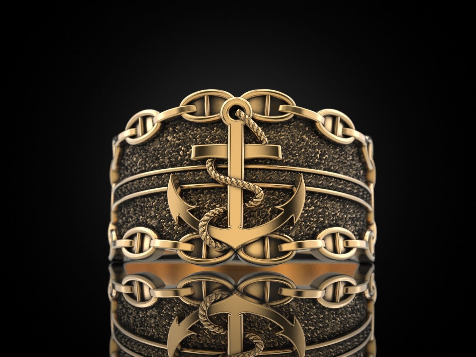Anchor ring 3D print model_7