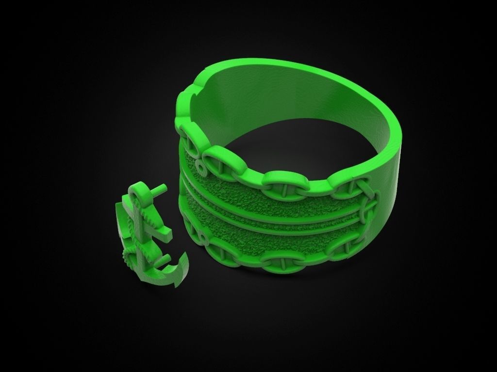Anchor ring 3D print model_8