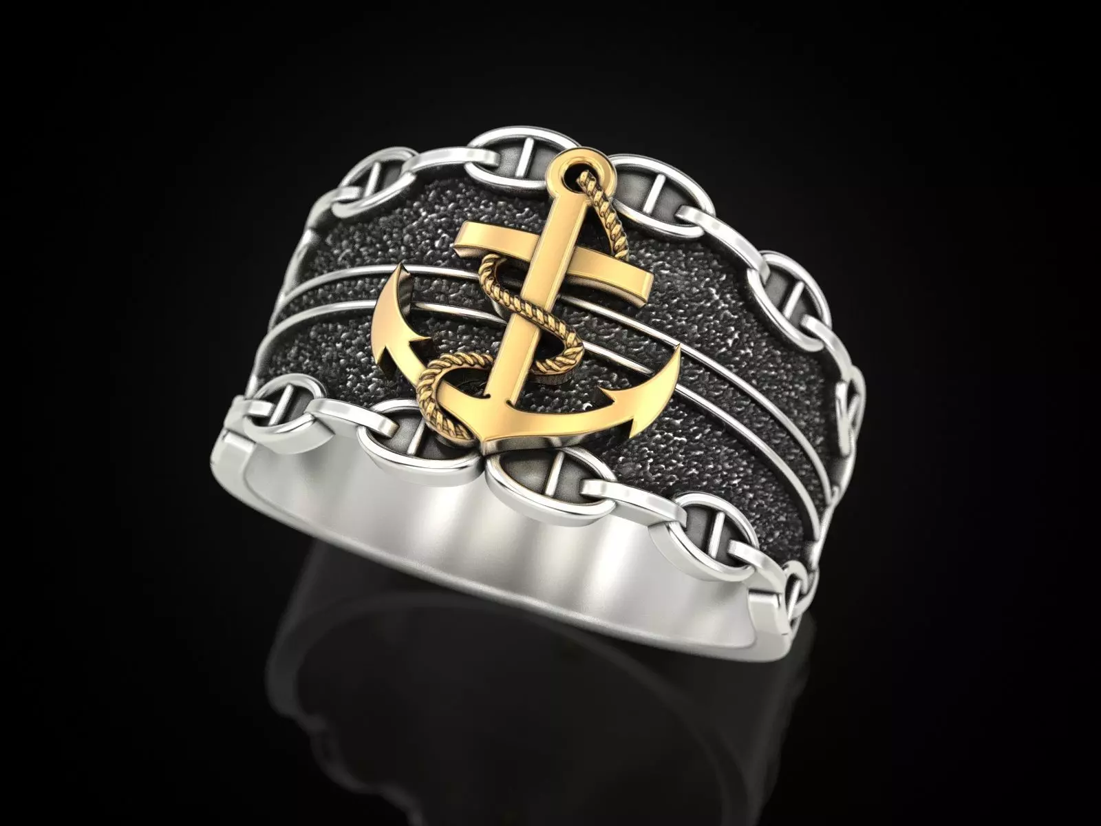 Anchor ring 3D print model_0