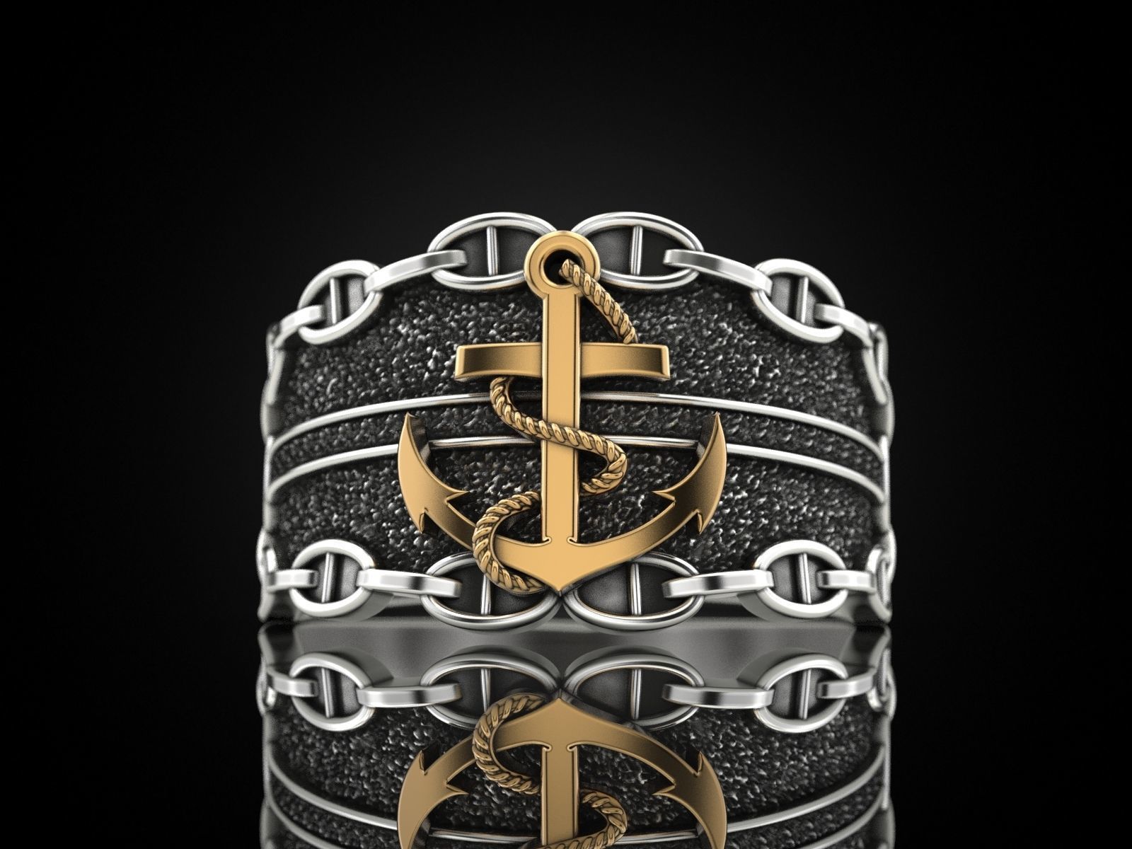Anchor ring 3D print model_3