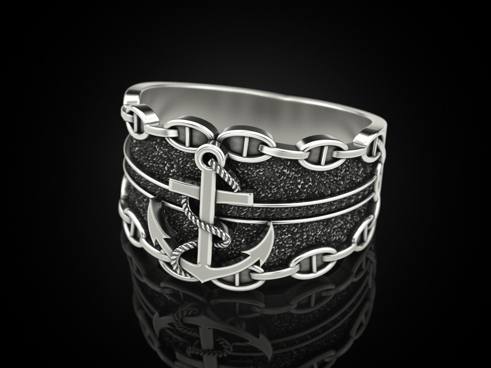 Anchor ring 3D print model_4