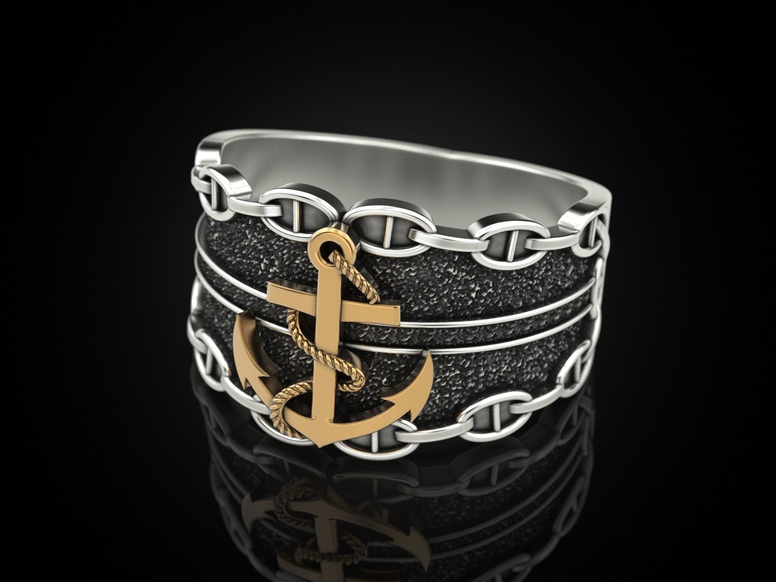 Anchor ring 3D print model_2