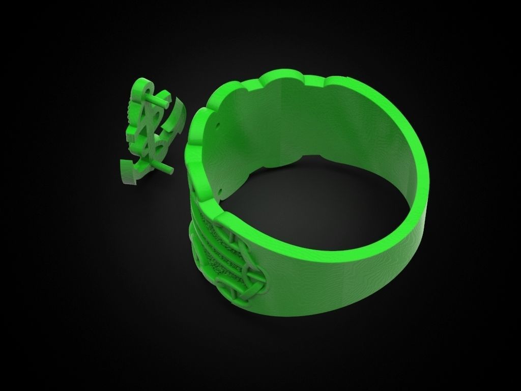 Anchor ring 3D print model_9