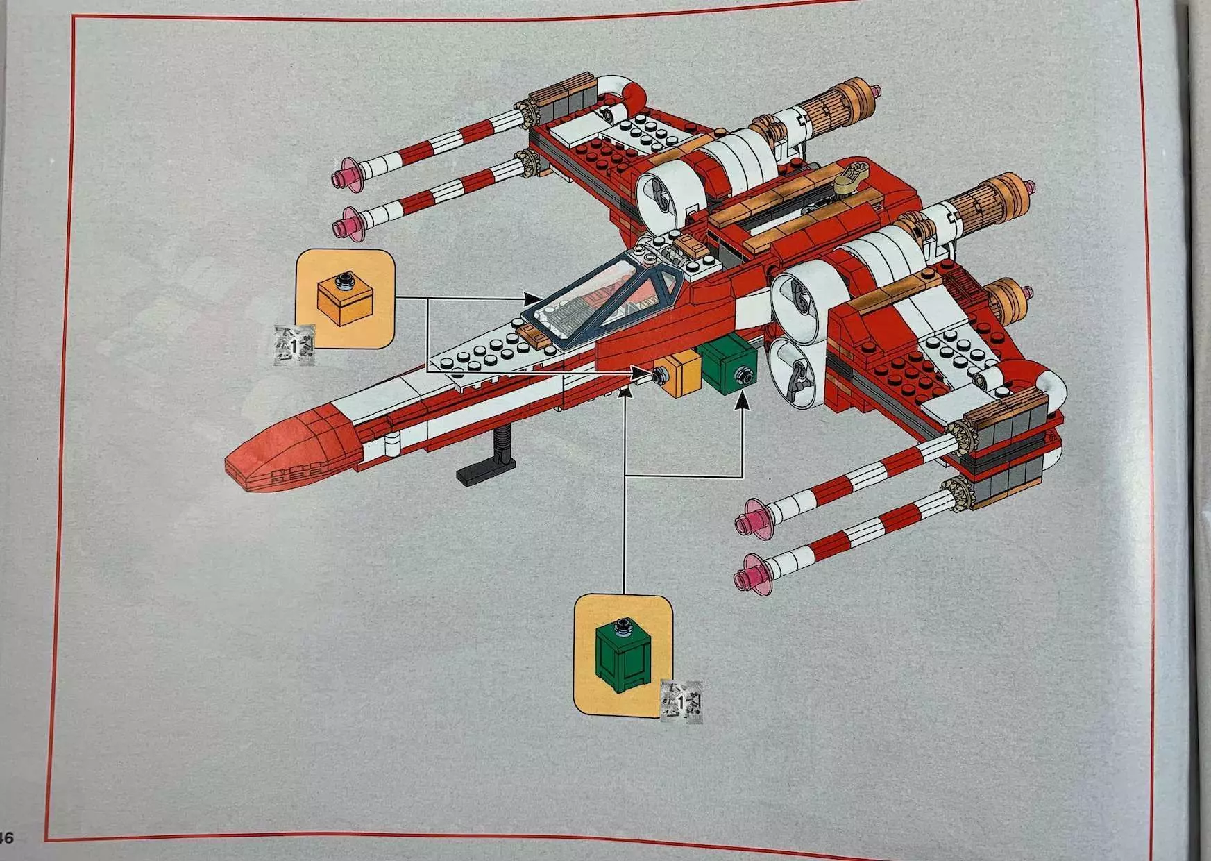 Wikibricks3D - 4002019 Christmas X-Wing 3D print model_145