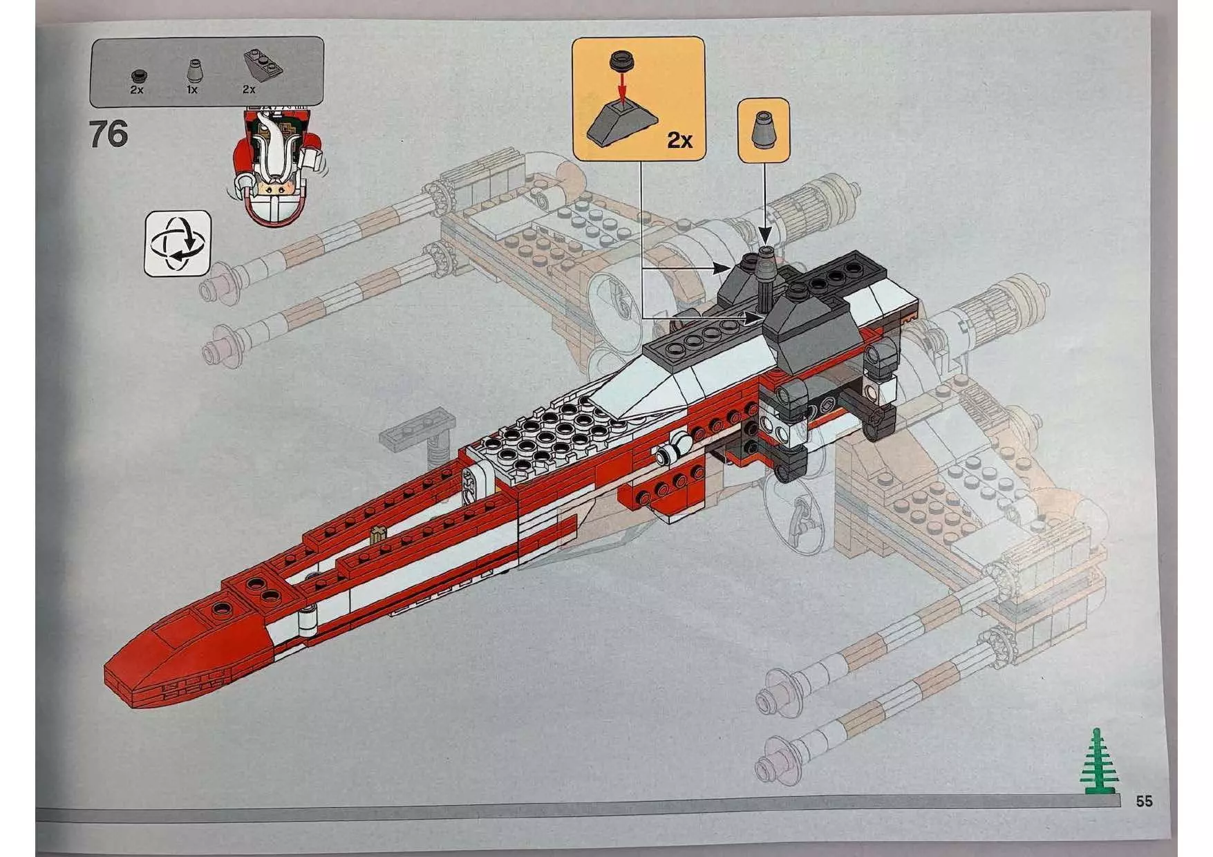 Wikibricks3D - 4002019 Christmas X-Wing 3D print model_54