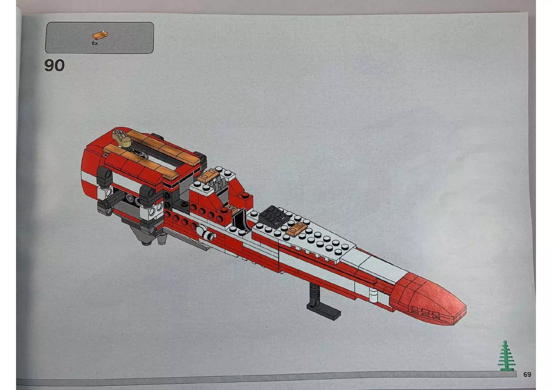 Wikibricks3D - 4002019 Christmas X-Wing 3D print model_68