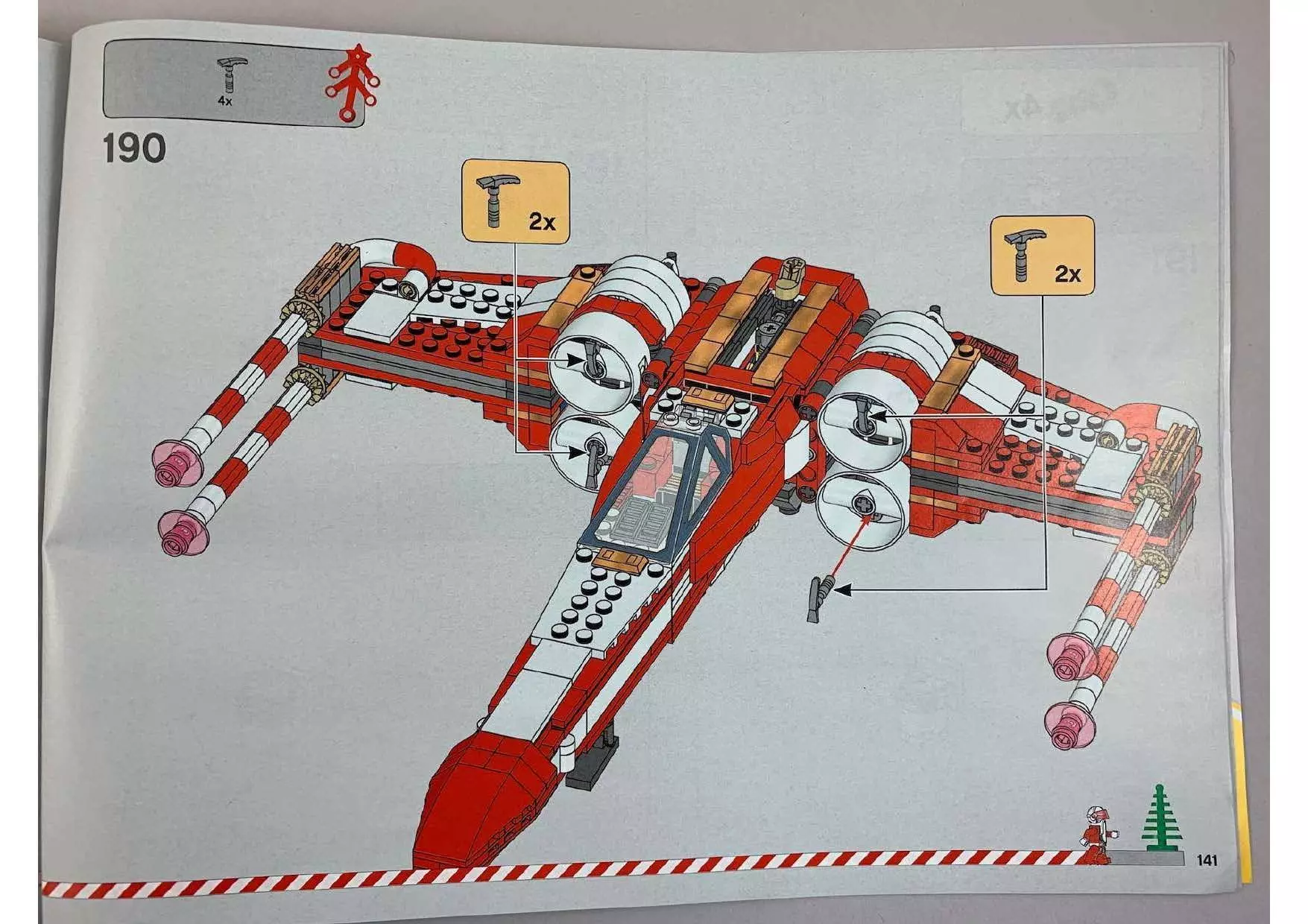Wikibricks3D - 4002019 Christmas X-Wing 3D print model_140