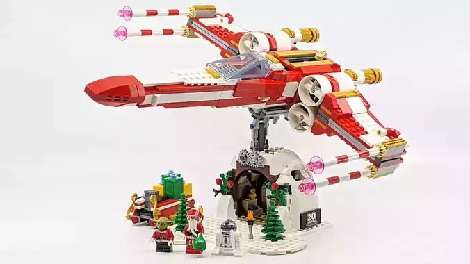 Wikibricks3D - 4002019 Christmas X-Wing 3D print model