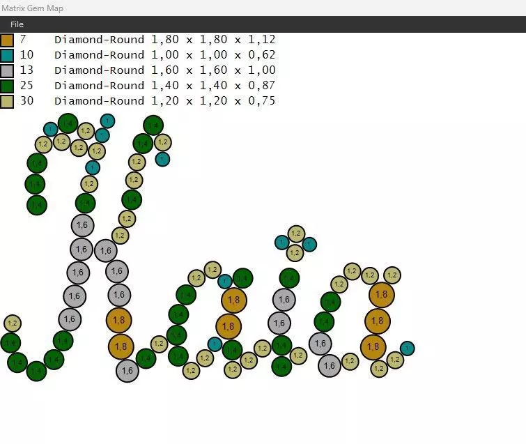 Model 1319 Kaia Name Plate Diamond 3D print model_8