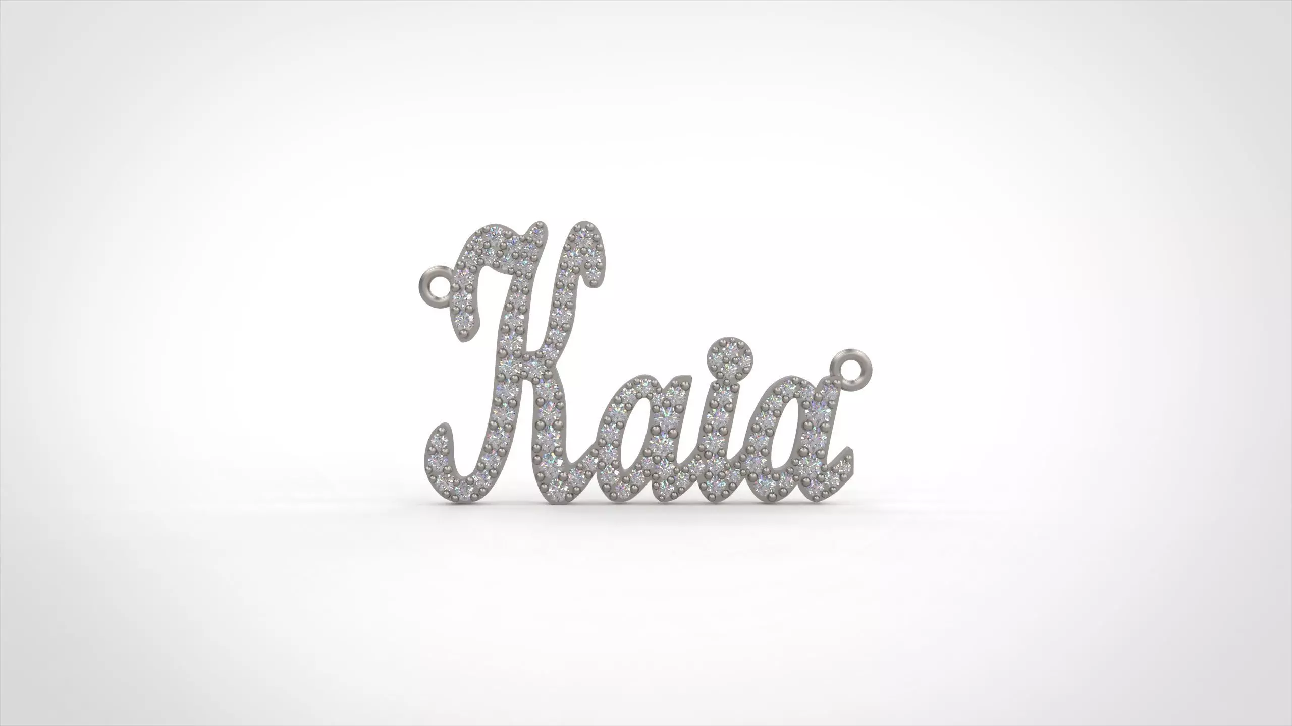 Model 1319 Kaia Name Plate Diamond 3D print model_2