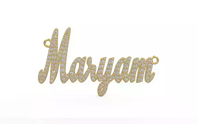 Model 1322 Maryam Name Plate Diamond