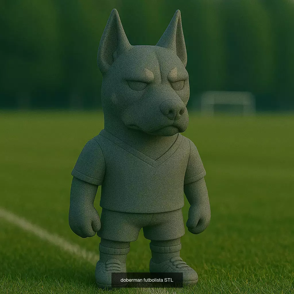 Soccer Animals STL Collectible Figures for 3D Printing 3D Model Collection_57