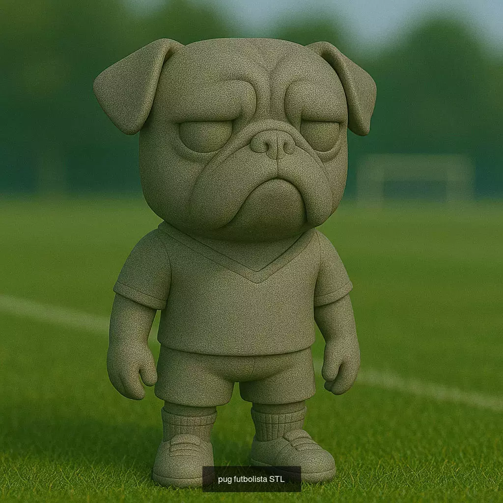 Soccer Animals STL Collectible Figures for 3D Printing 3D Model Collection_26