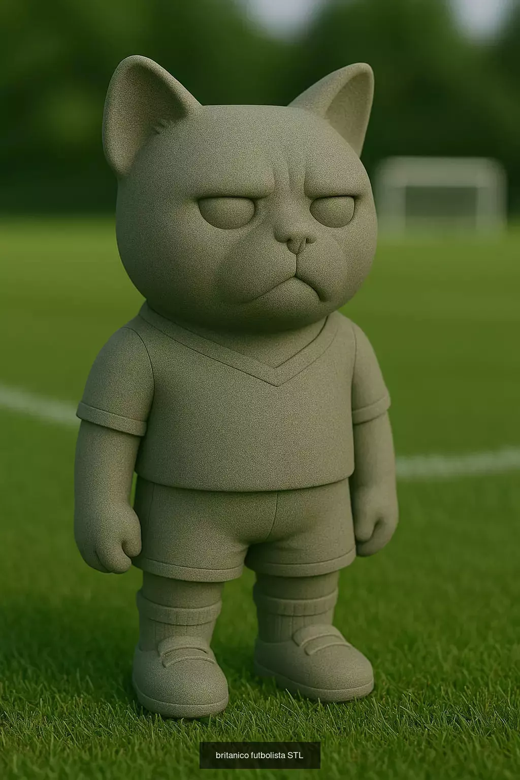 Soccer Animals STL Collectible Figures for 3D Printing 3D Model Collection_69