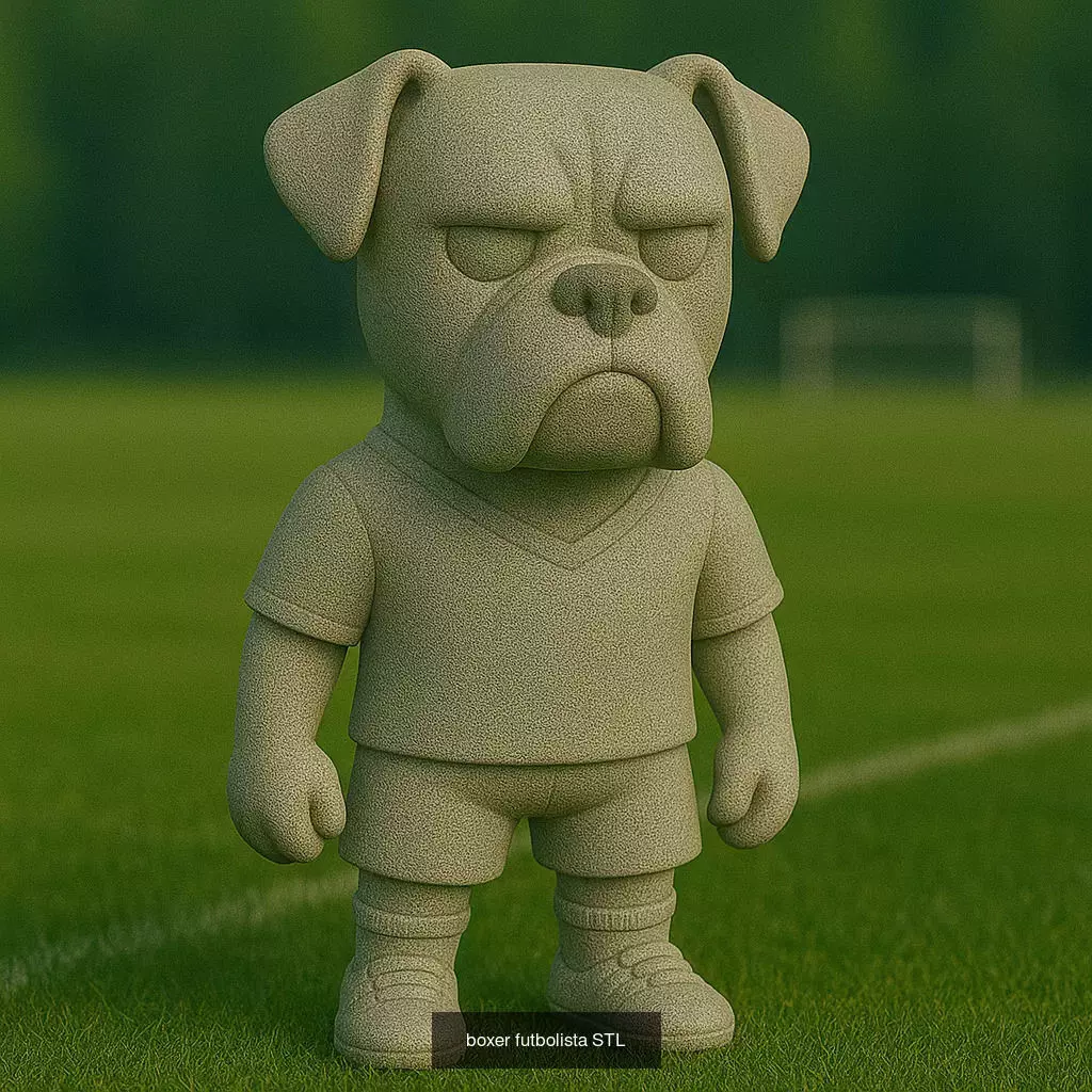 Soccer Animals STL Collectible Figures for 3D Printing 3D Model Collection_70