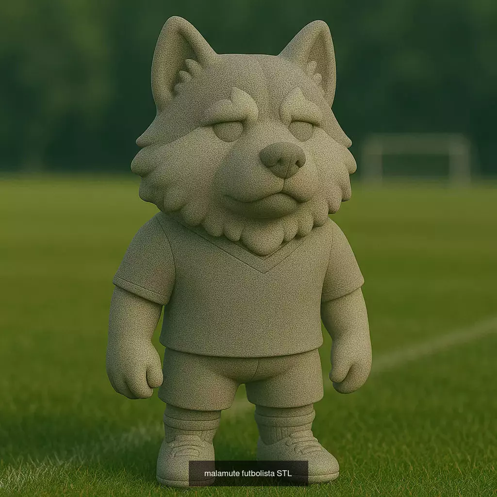 Soccer Animals STL Collectible Figures for 3D Printing 3D Model Collection_39