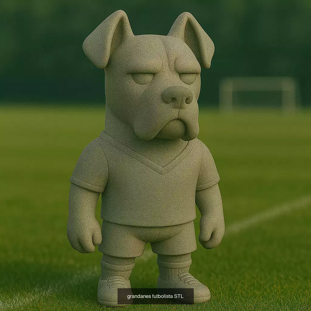 Soccer Animals STL Collectible Figures for 3D Printing 3D Model Collection_48
