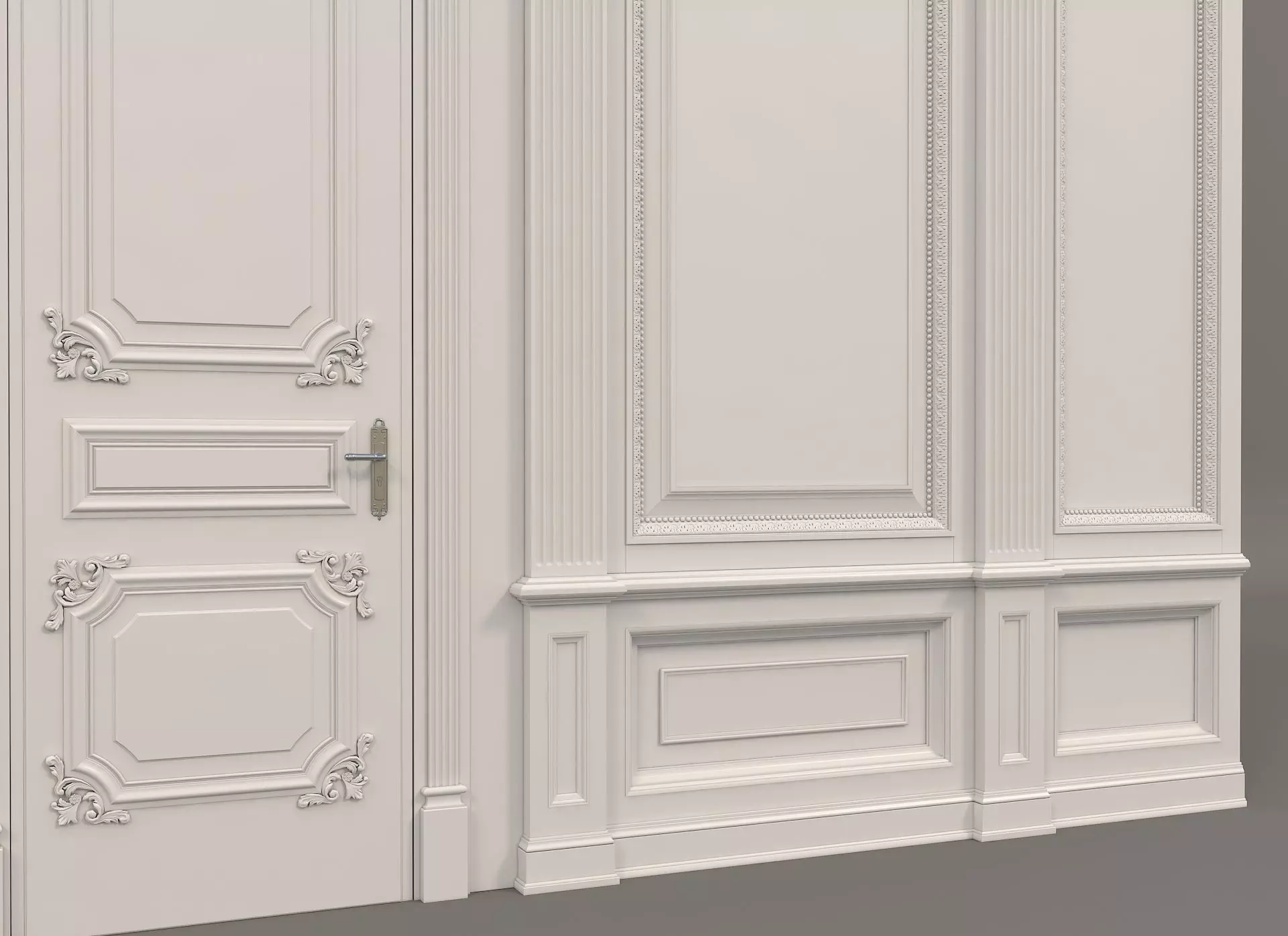 Wall Molding in Classic French style 3 3D model_4