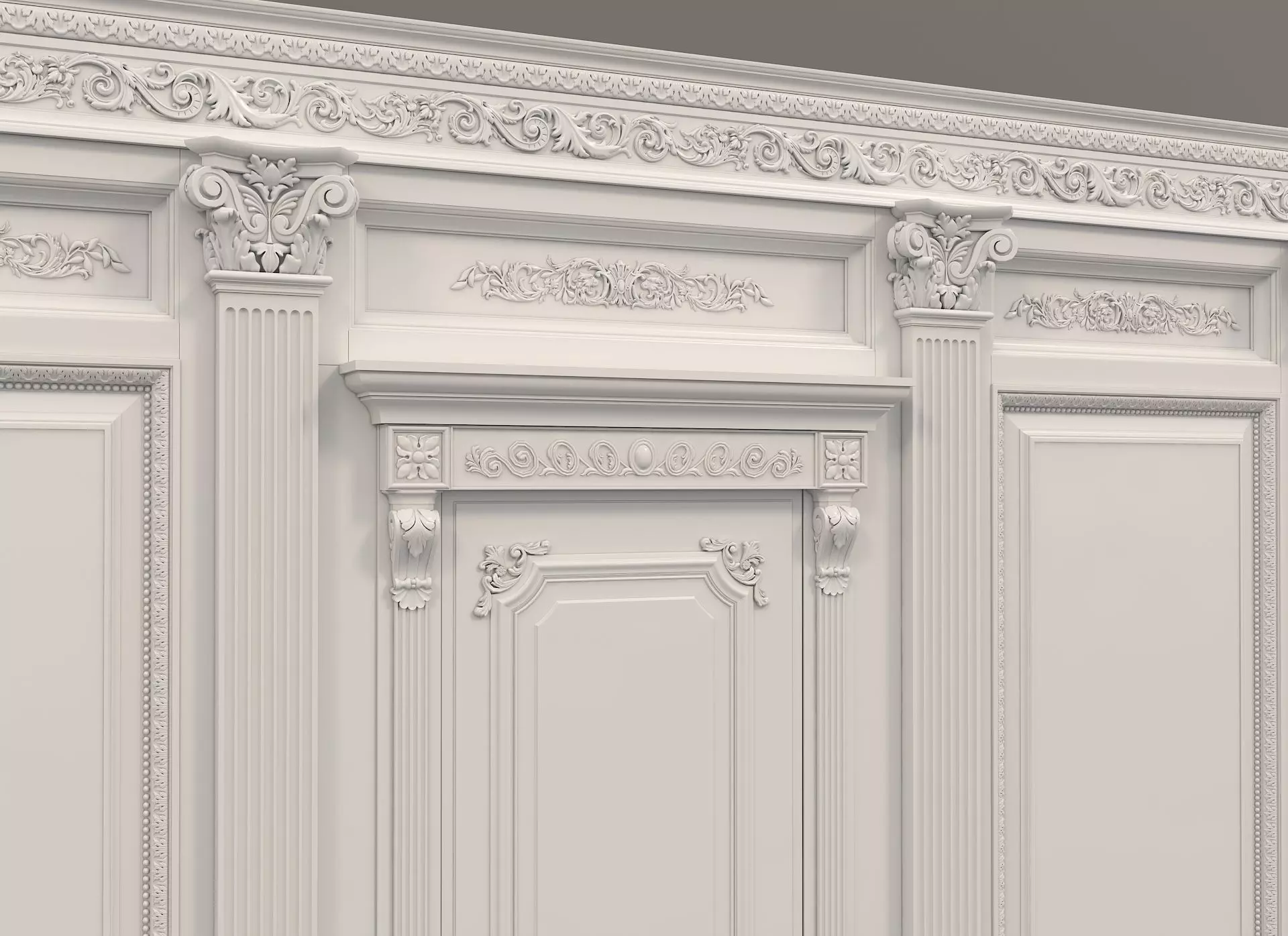 Wall Molding in Classic French style 3 3D model_3