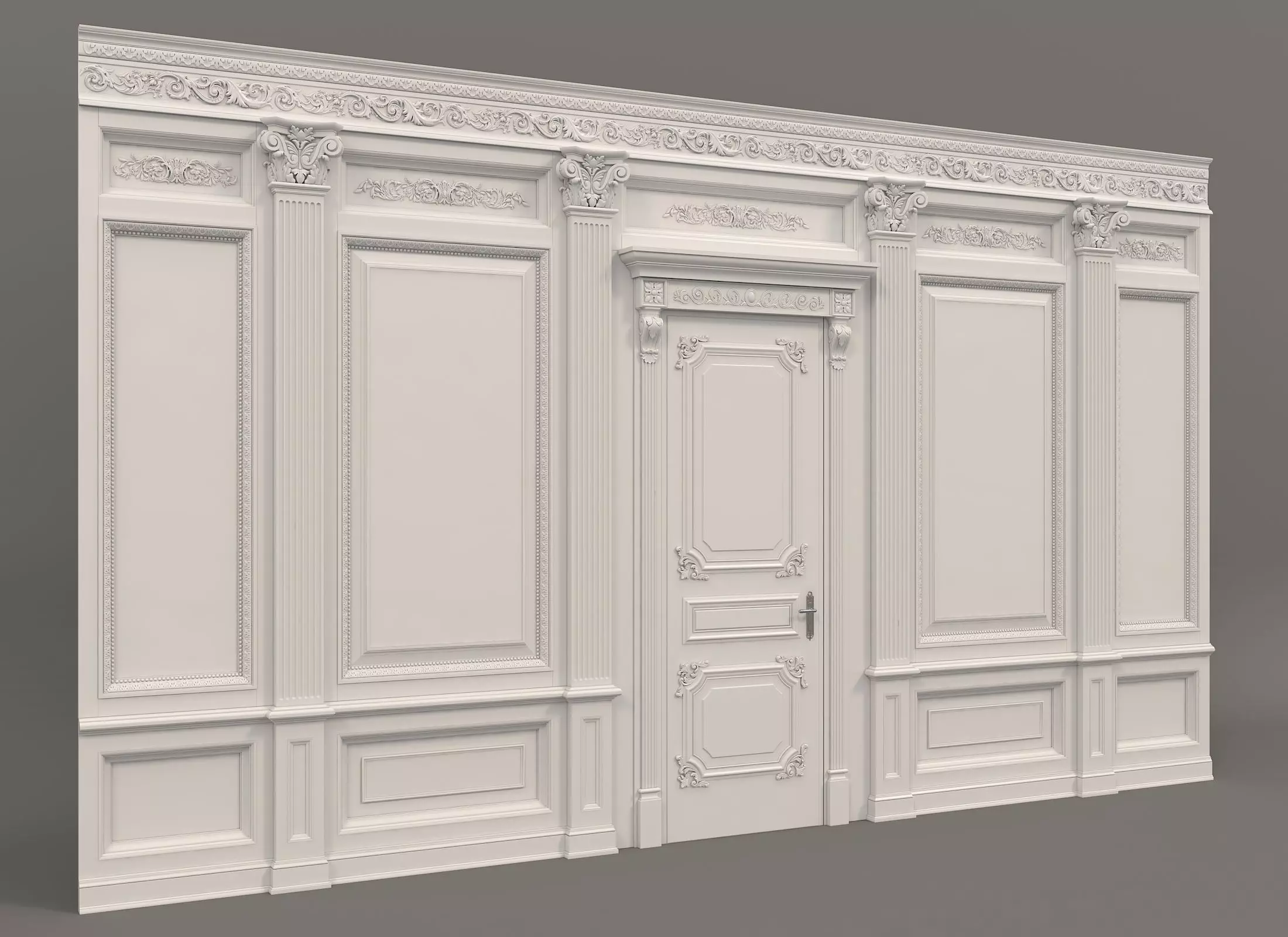 Wall Molding in Classic French style 3 3D model_0