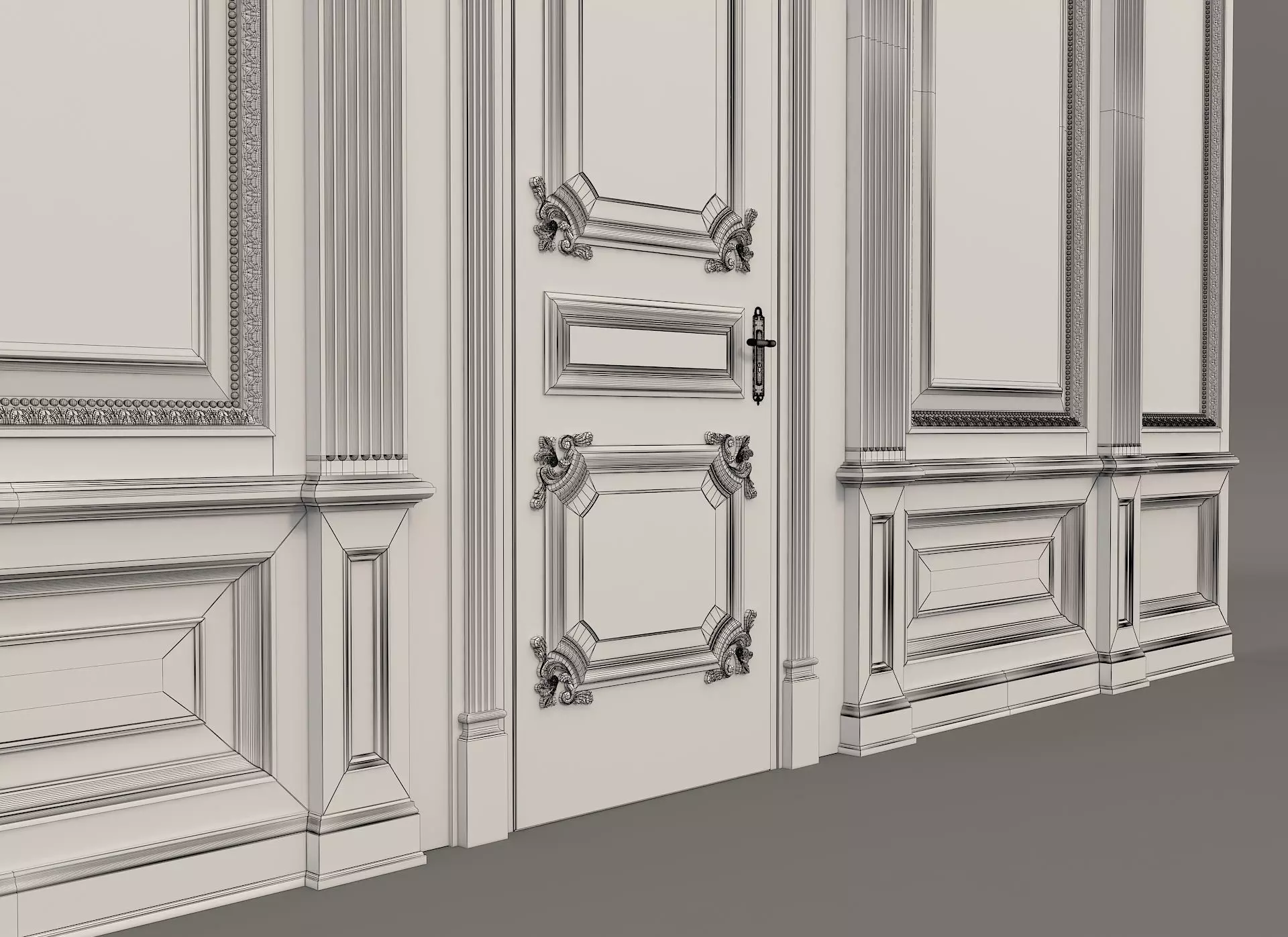 Wall Molding in Classic French style 3 3D model_9