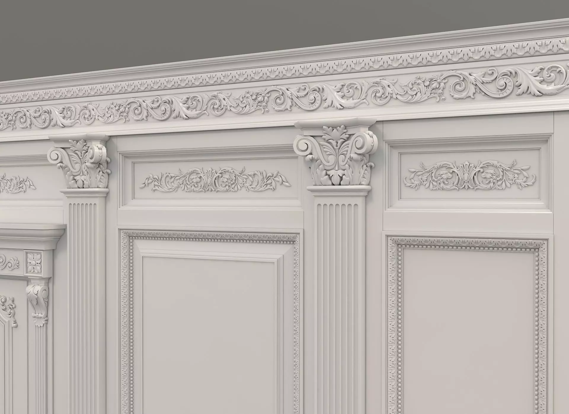 Wall Molding in Classic French style 3 3D model_5