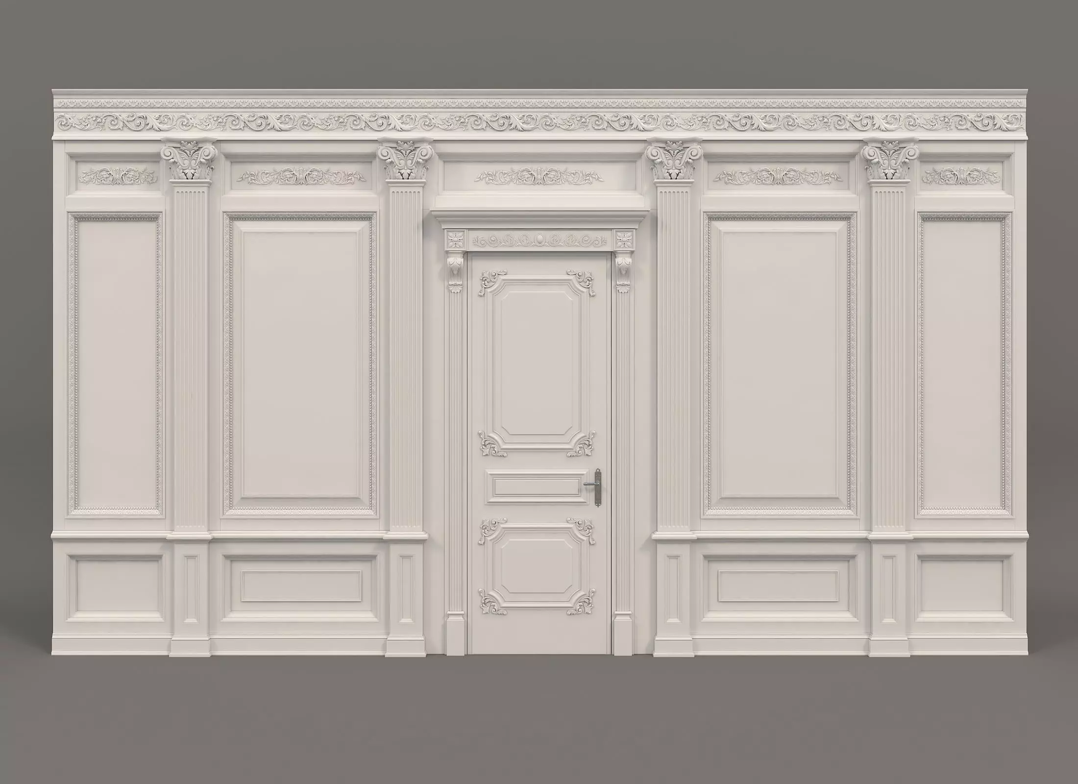 Wall Molding in Classic French style 3 3D model_1