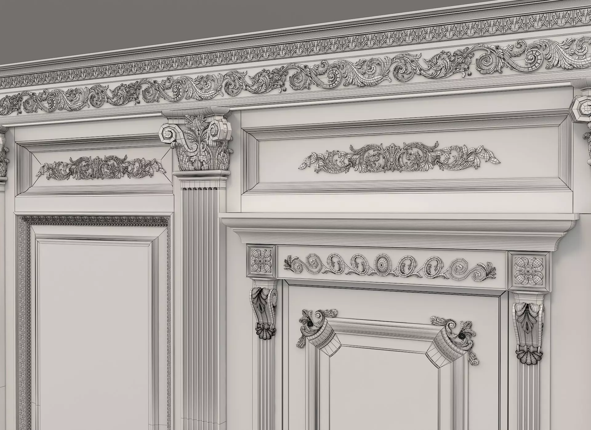 Wall Molding in Classic French style 3 3D model_8