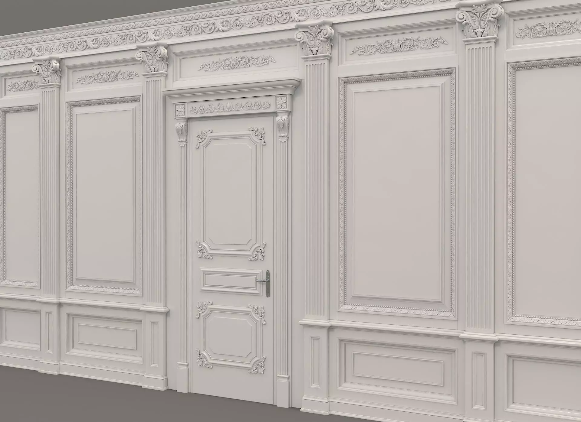 Wall Molding in Classic French style 3 3D model_6