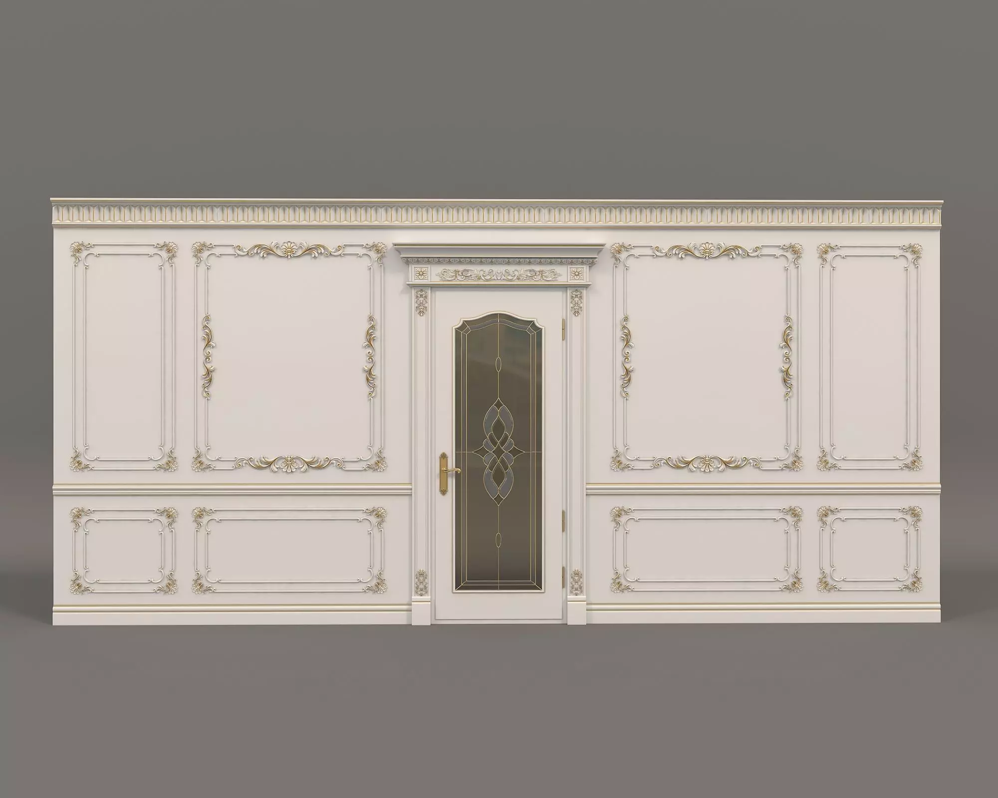 Wall Molding in Classic French style 5 3D model_1