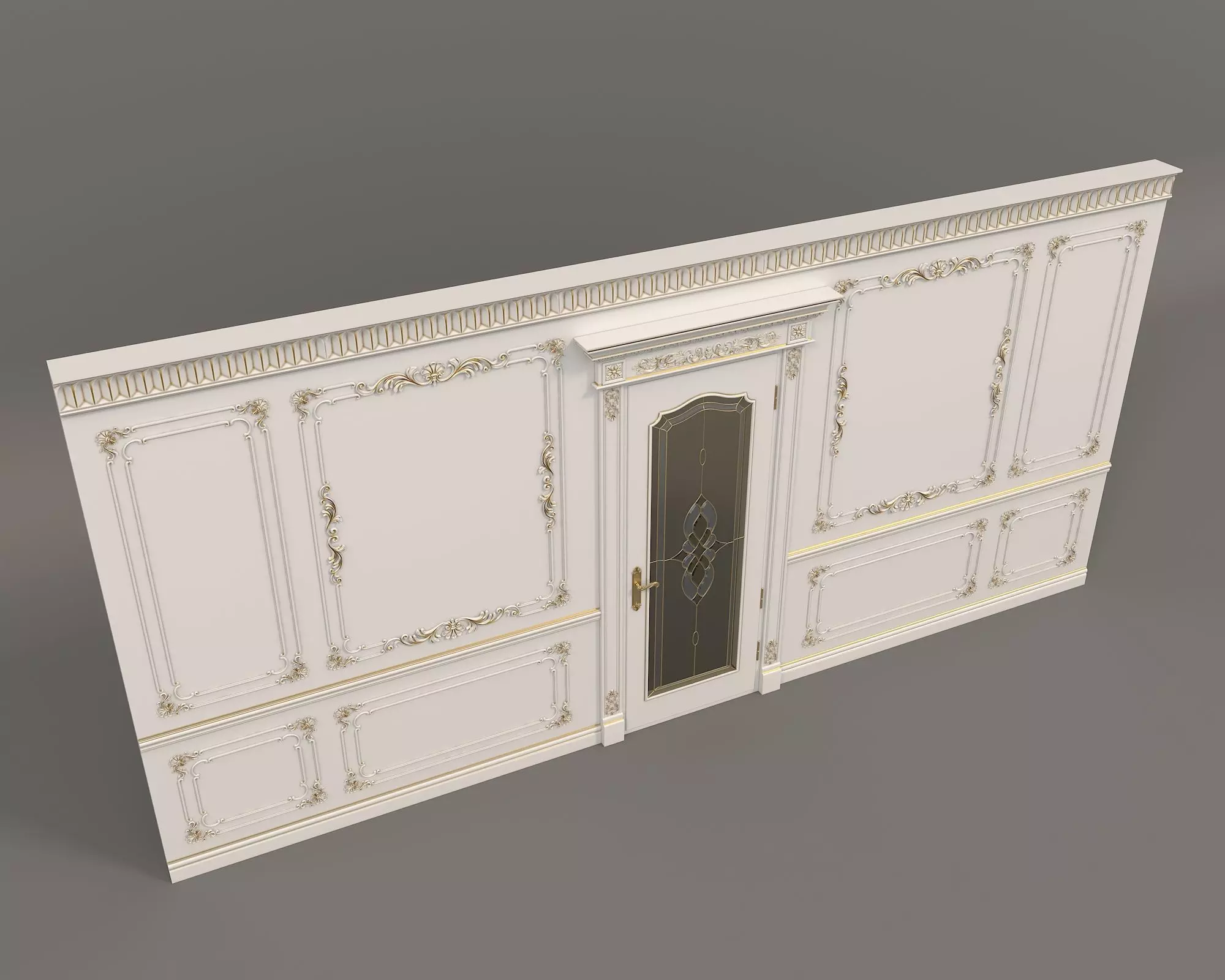 Wall Molding in Classic French style 5 3D model_3