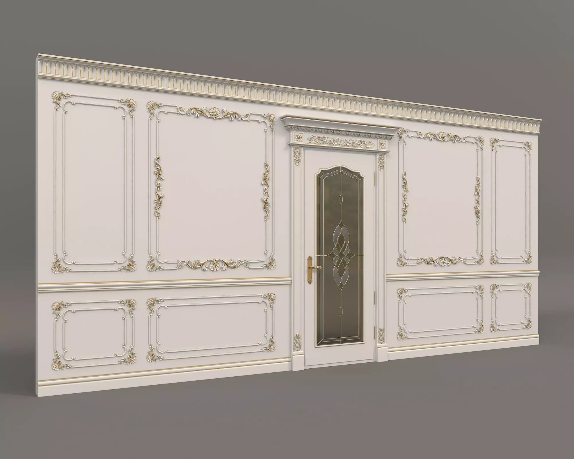 Wall Molding in Classic French style 5 3D model_0