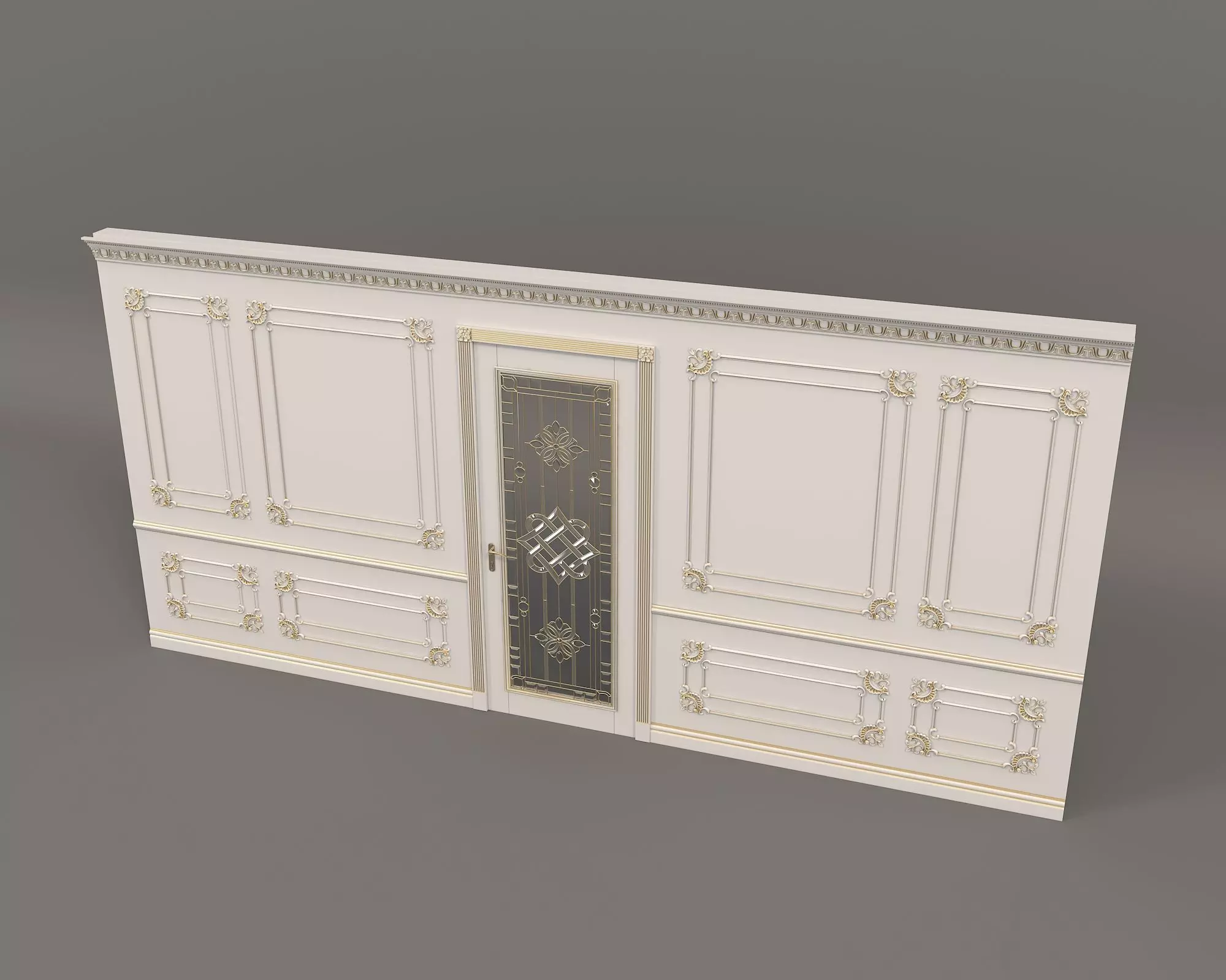 Wall Molding in Classic French style 6 3D model_2