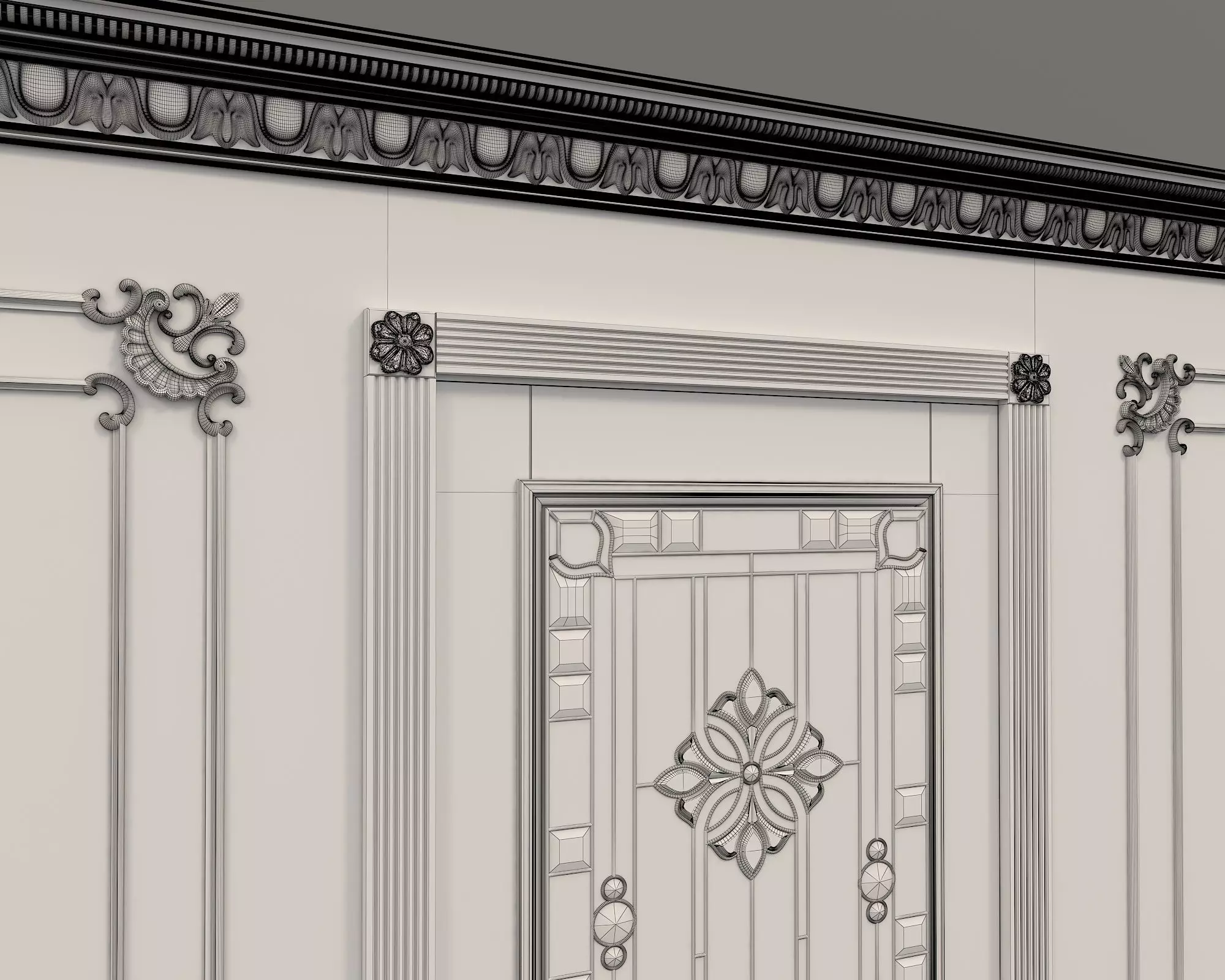 Wall Molding in Classic French style 6 3D model_9