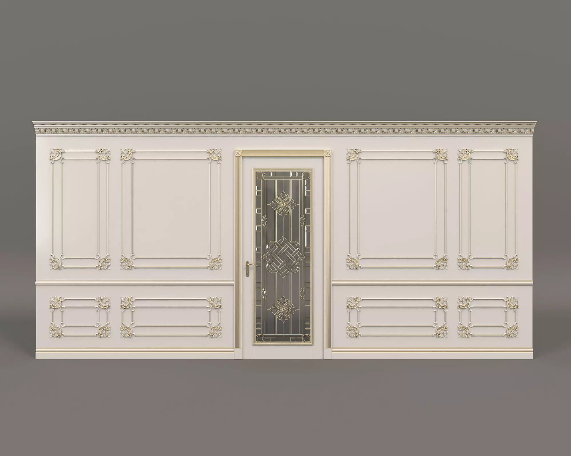 Wall Molding in Classic French style 6 3D model_1