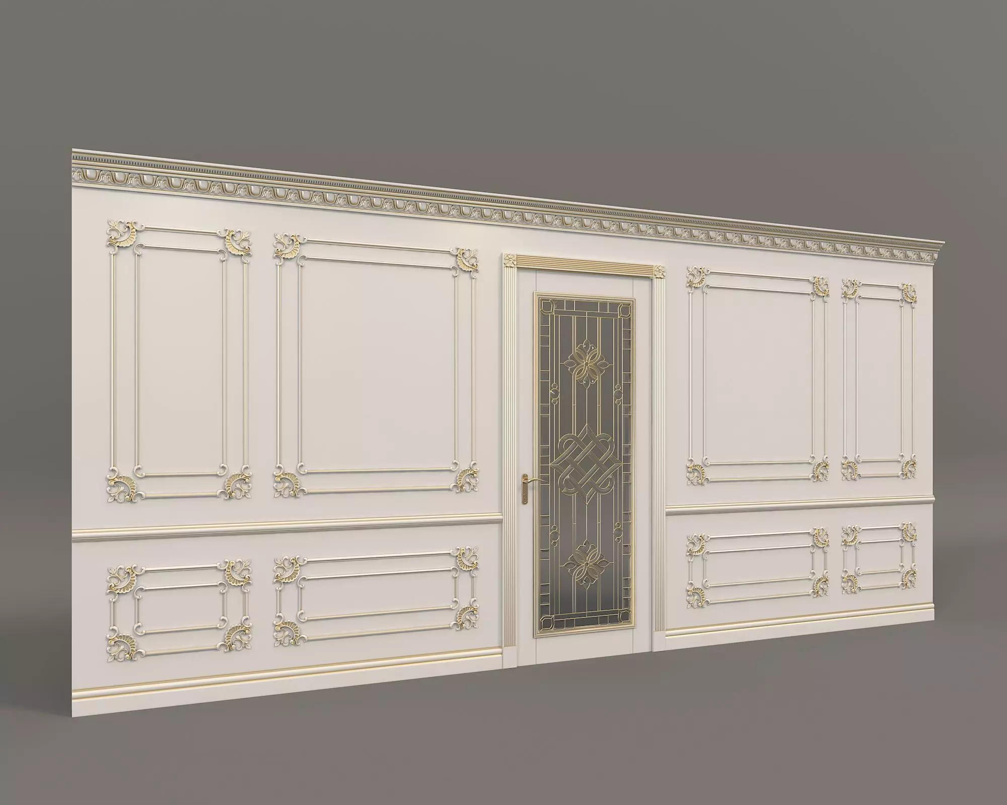 Wall Molding in Classic French style 6 3D model_0