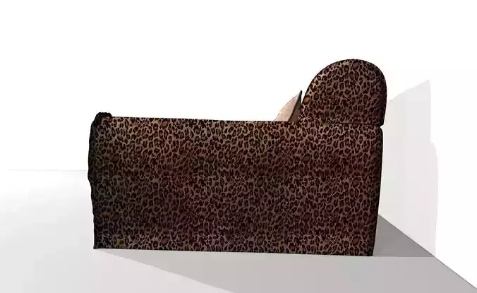 Freestyle Sofa covered leopard fur 3D model