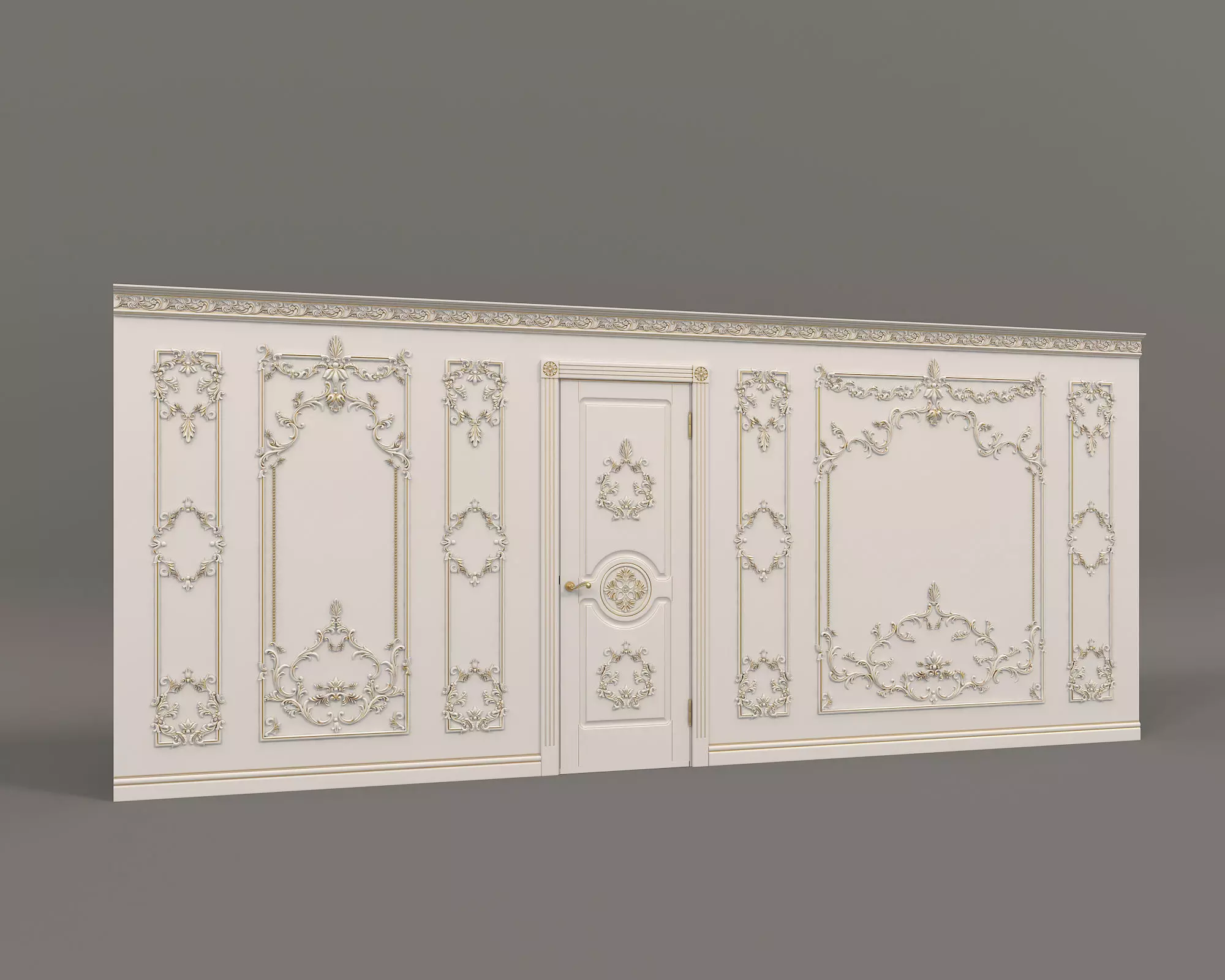 Wall Molding in Classic French style 7 3D model_0